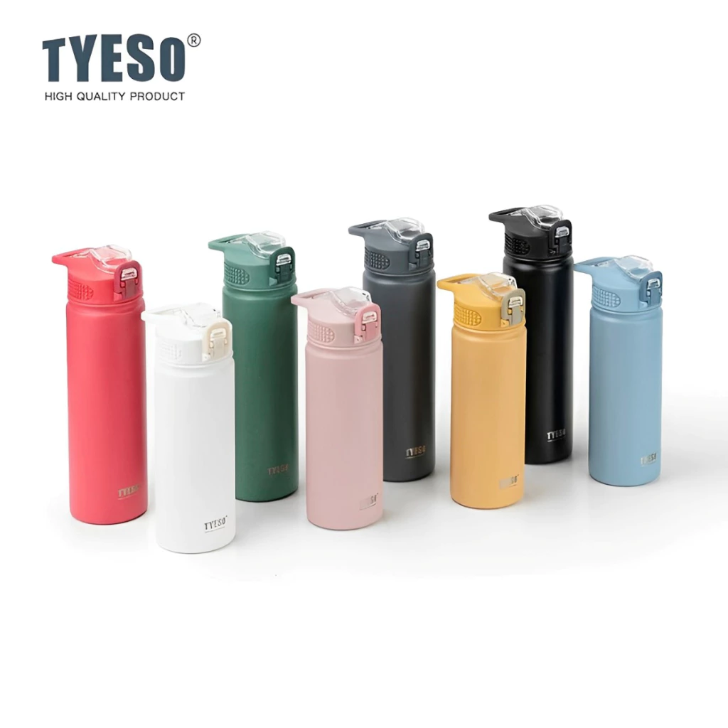 TYESO Vacuum Insulated Tumbler Bottle With Handle (750ml) Green - Image 2
