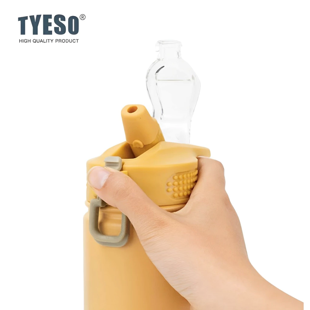 TYESO Vacuum Insulated Tumbler Bottle With Handle (750ml) Green - Image 4