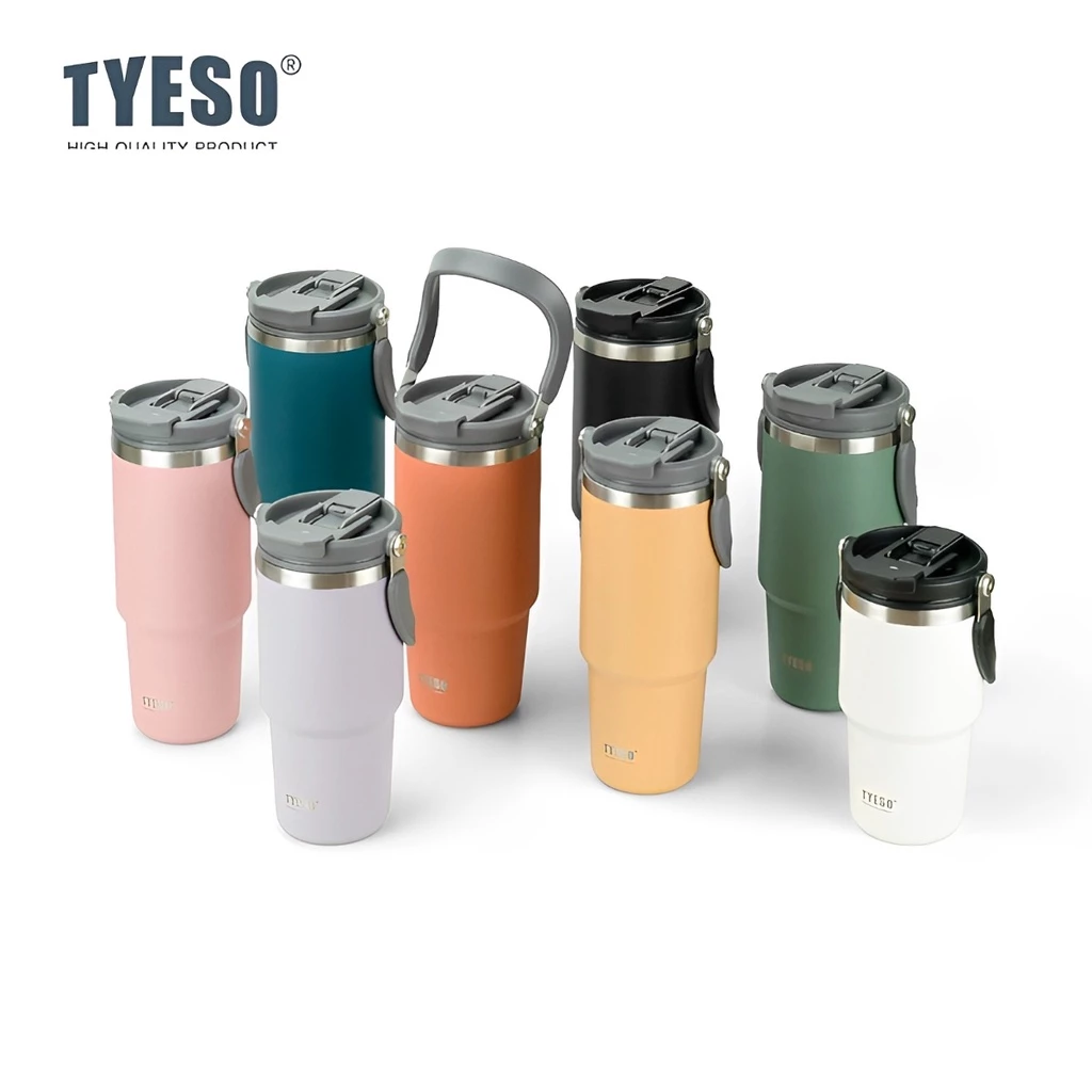 TYESO Vacuum Insulated Tumbler With Handle (1200ml) Purple - Image 2