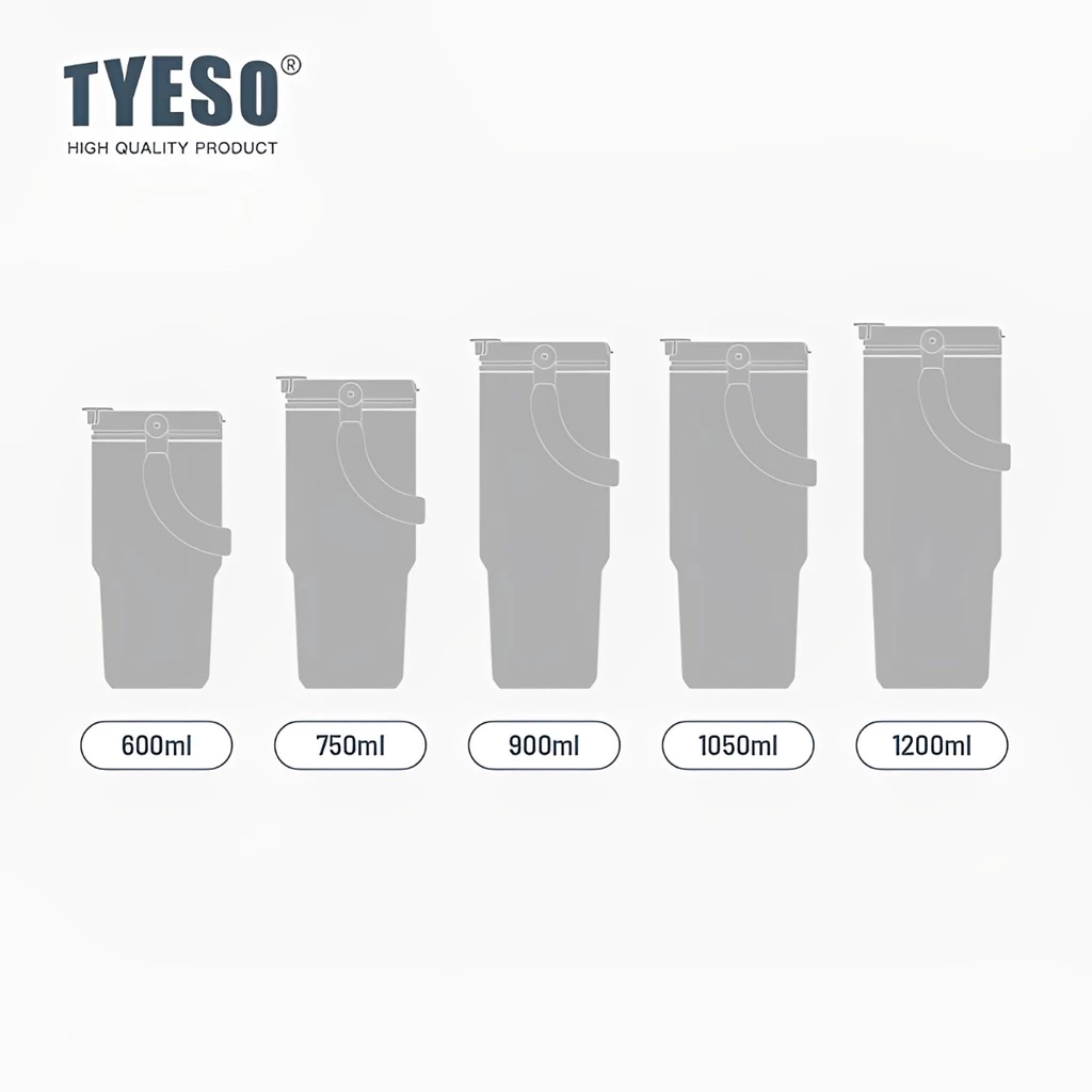 TYESO Vacuum Insulated Tumbler With Handle (1200ml) Purple - Image 3