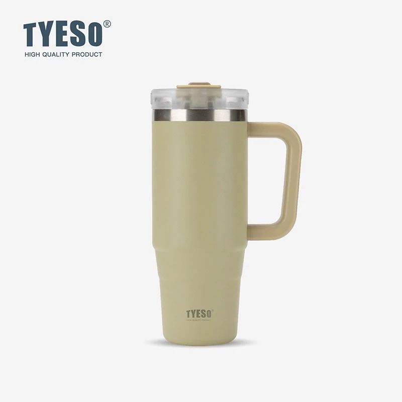 TYESO Keep Cold And Hot Vacuum Insulated Tumbler Water (900ml) Khaki