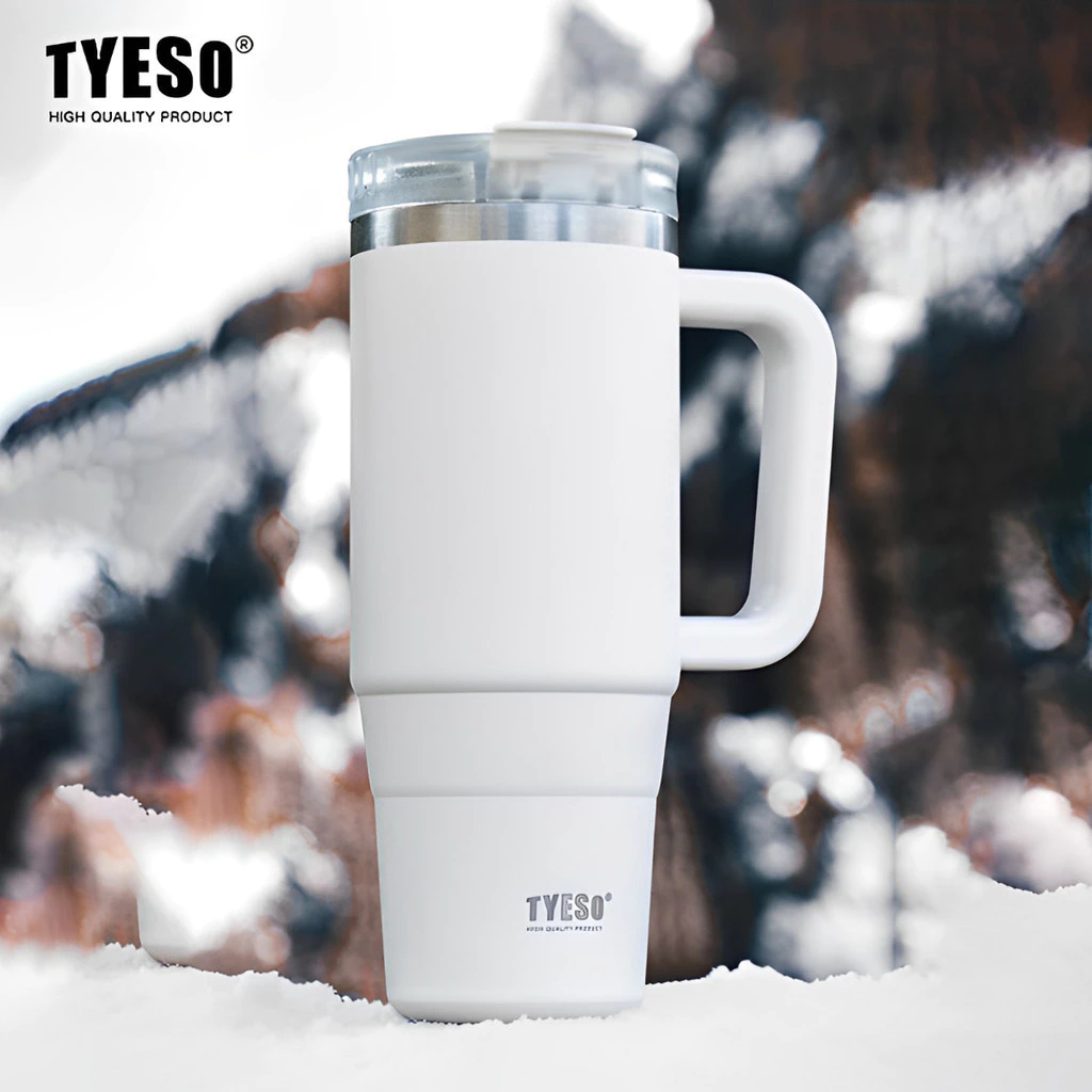 TYESO Keep Cold And Hot Vacuum Insulated Tumbler Water (900ml) Khaki - Image 7