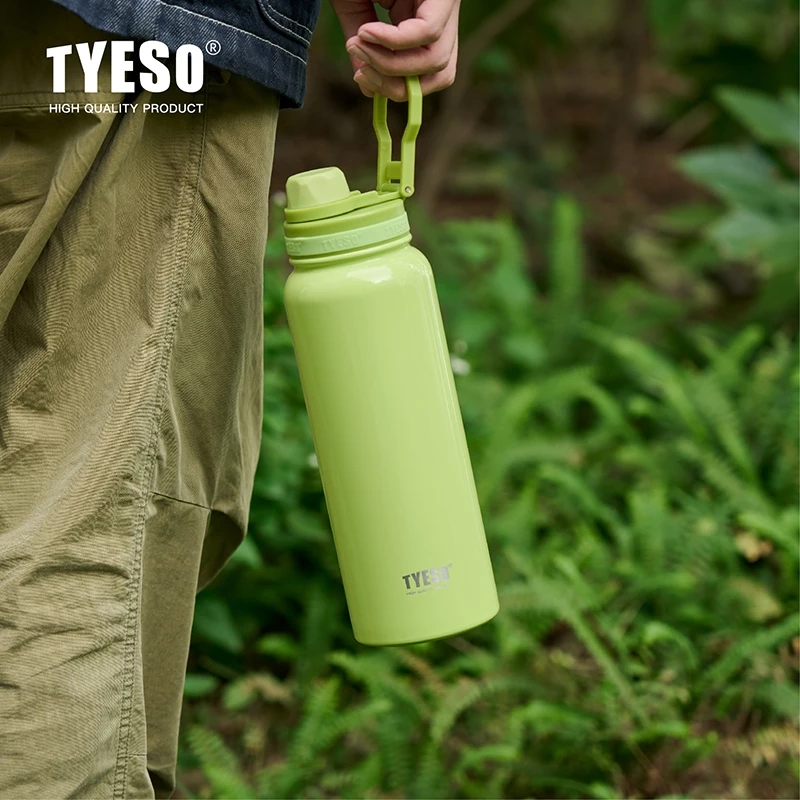 TYESO Vacuum Insulated Tumbler Sport Bottle (600ml) Green - Image 7