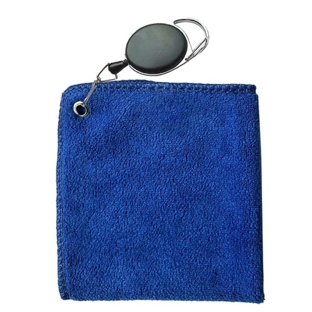 Golf Ball Towel with Hook - Blue