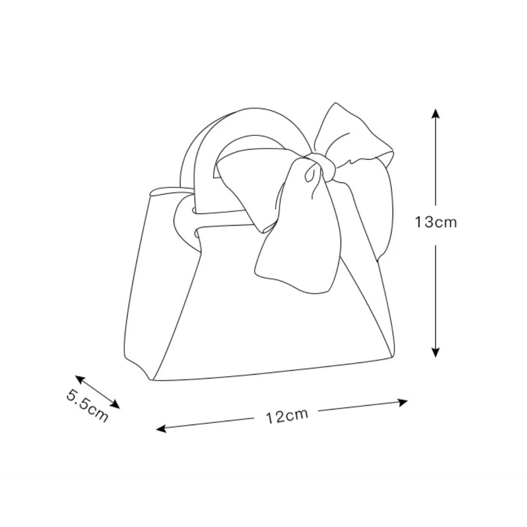 NÉRA Mini PU Leather Tote Doorgift Bag (13×12×5.5cm | White) - Image 4