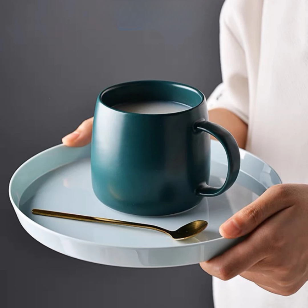 MORA Minimalist Matte Ceramic Mug (500ml | Black) - Image 4