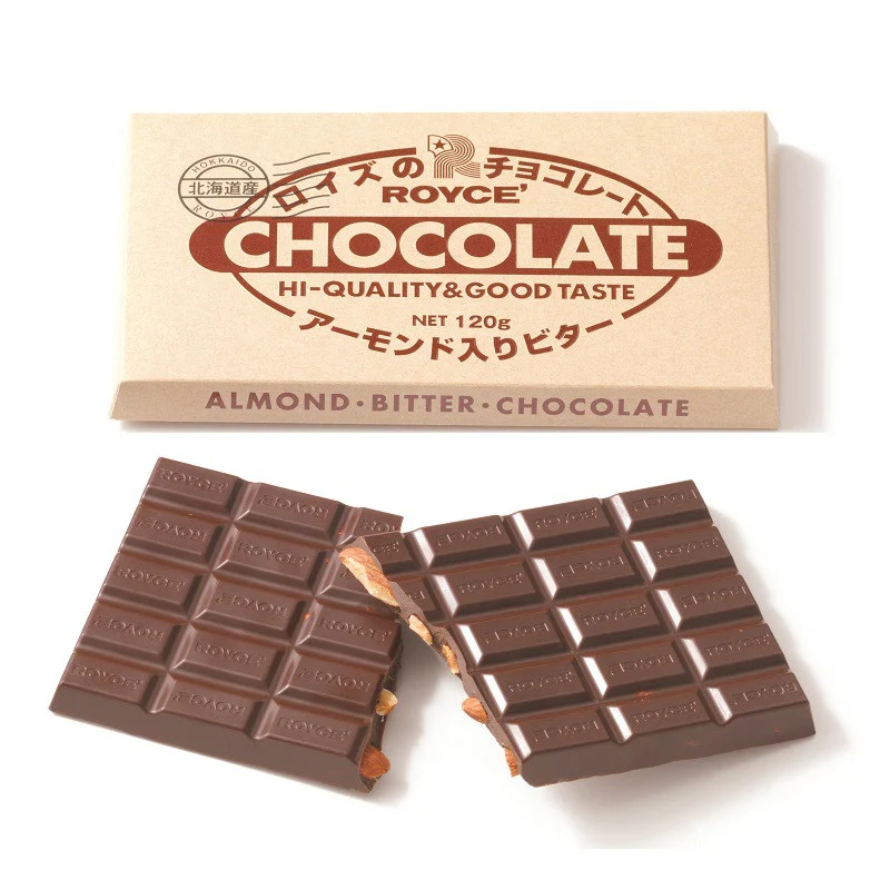ROYCE Almond Bitter Chocolate Bar | 120g