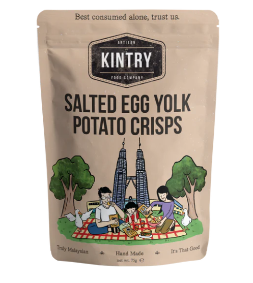 Kintry Salted Egg Yolk Potato Crisps | 85g | Halal