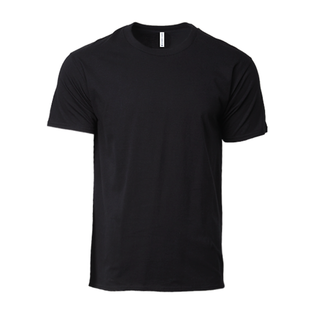 Round Neck T-Shirt - Ring Spun Cotton - 160gsm - North Harbour | Black - Image 2