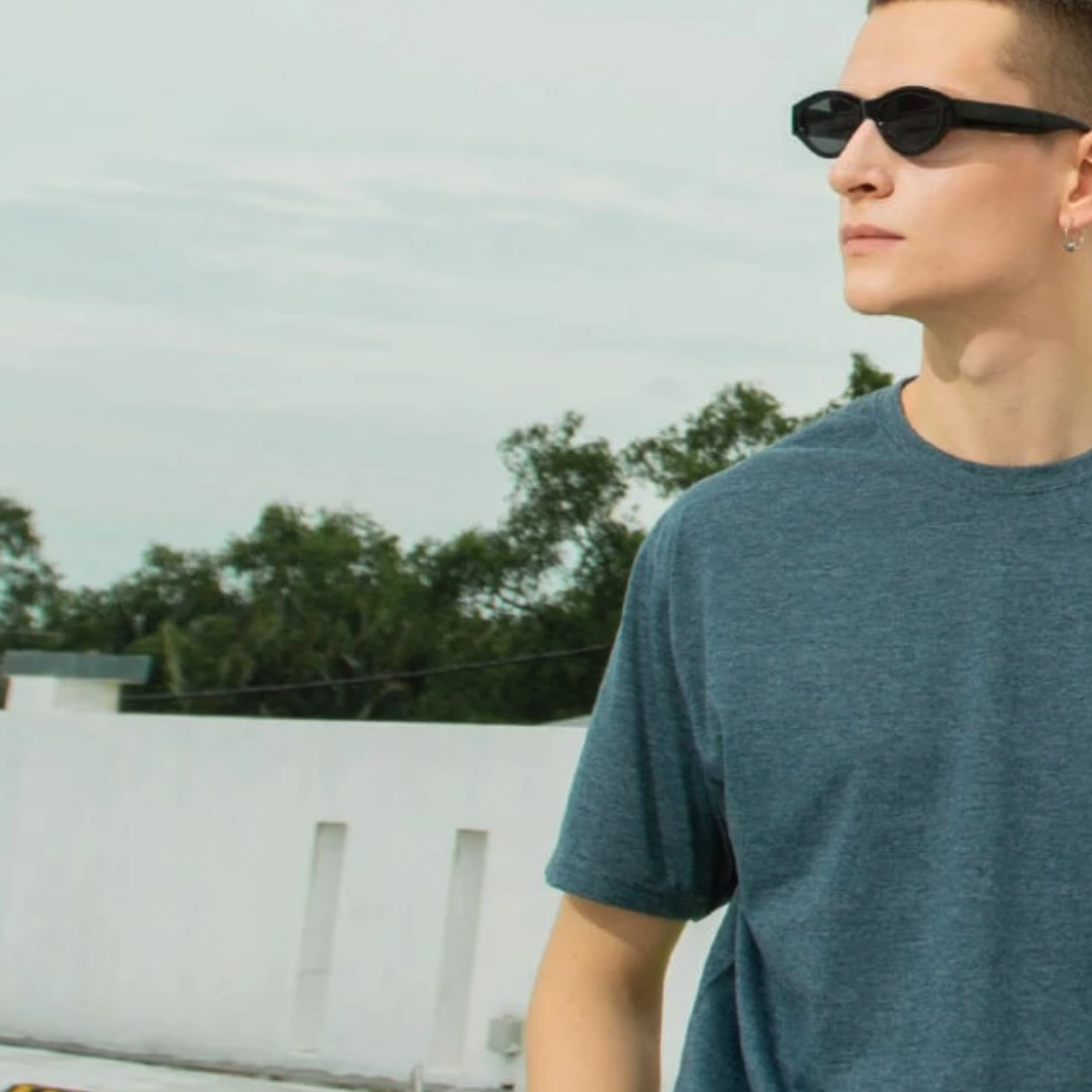 Round Neck T-Shirt - Ring Spun Cotton - 160gsm - North Harbour | Black - Image 7