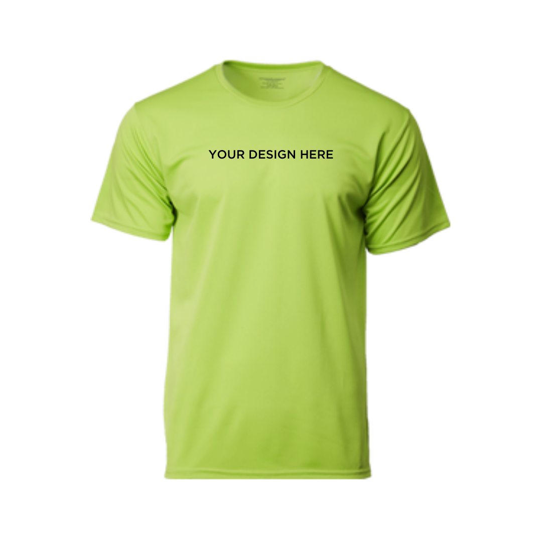 Round Neck T-Shirt - Dry Pique - 160gsm - Crossrunner | Lime