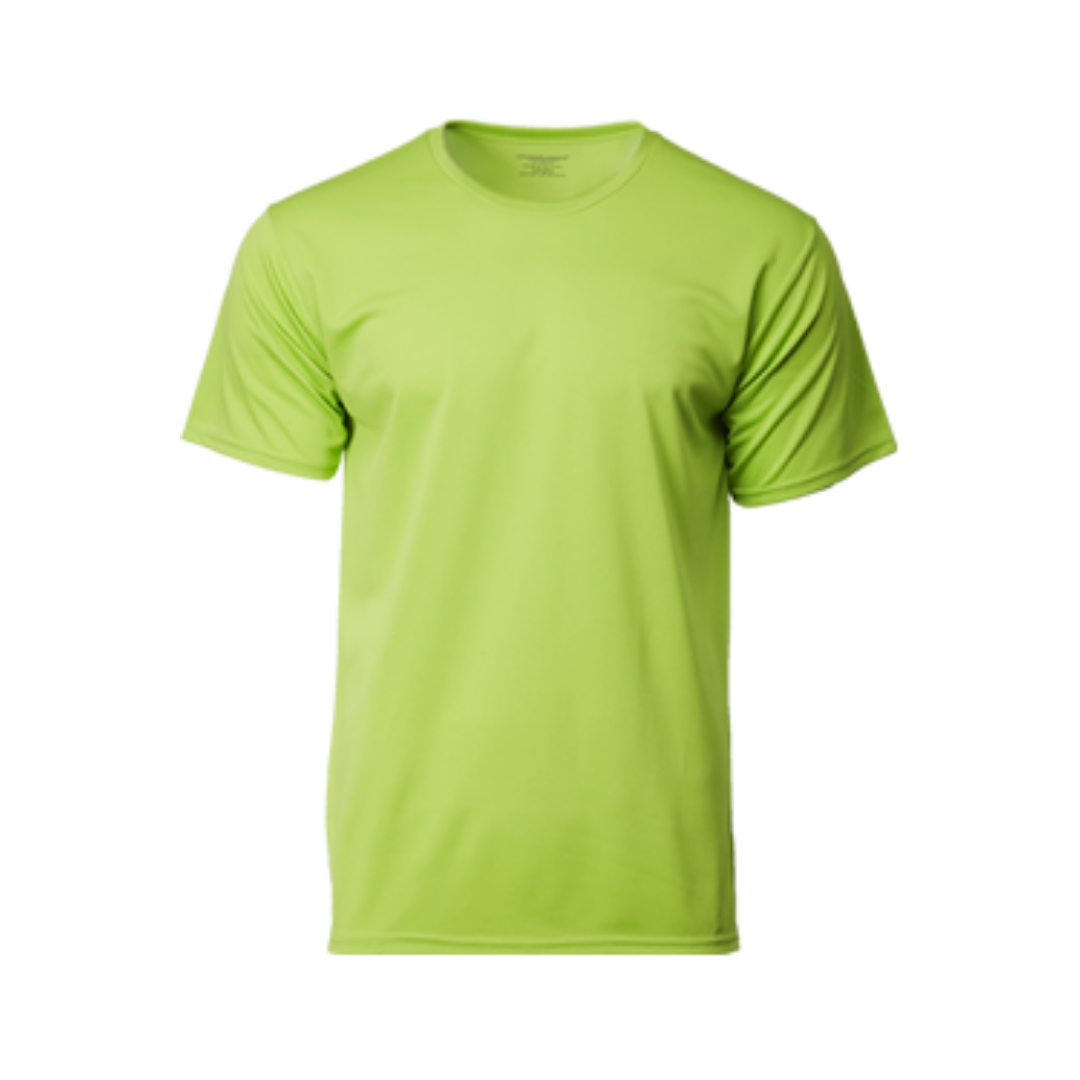 Round Neck T-Shirt - Dry Pique - 160gsm - Crossrunner | Lime - Image 2