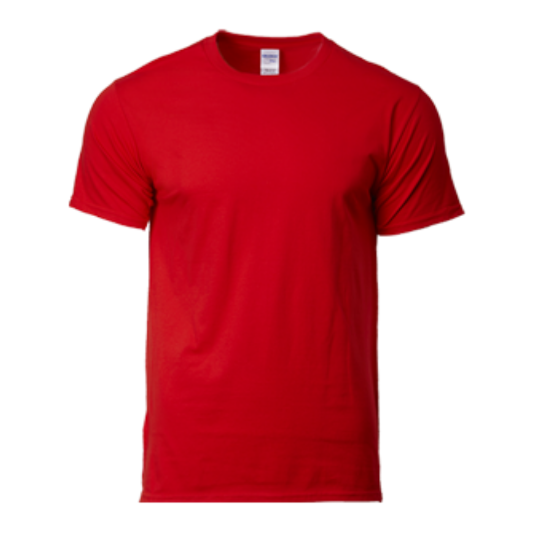 Round Neck T-Shirt - Ring Spun Cotton - 180gsm - Gildan | Red - Image 2