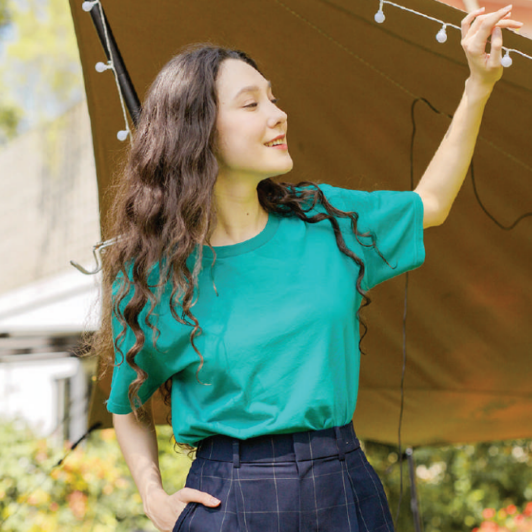 Round Neck T-Shirt - Ring Spun Cotton - 180gsm - Gildan | Light Blue - Image 5