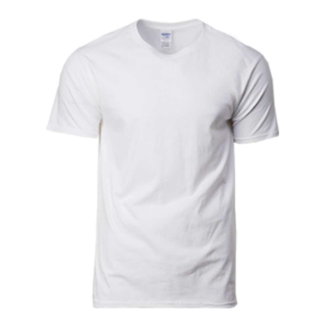 Round Neck T-Shirt - Ring Spun Cotton - 180gsm - Gildan | White - Image 2