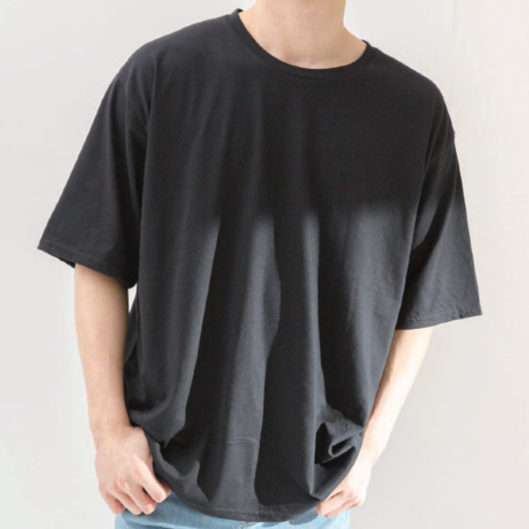 Oversized Crew Neck T-Shirt - Tetron Cotton - 180gsm - North Harbour | Bright Rose - Image 3