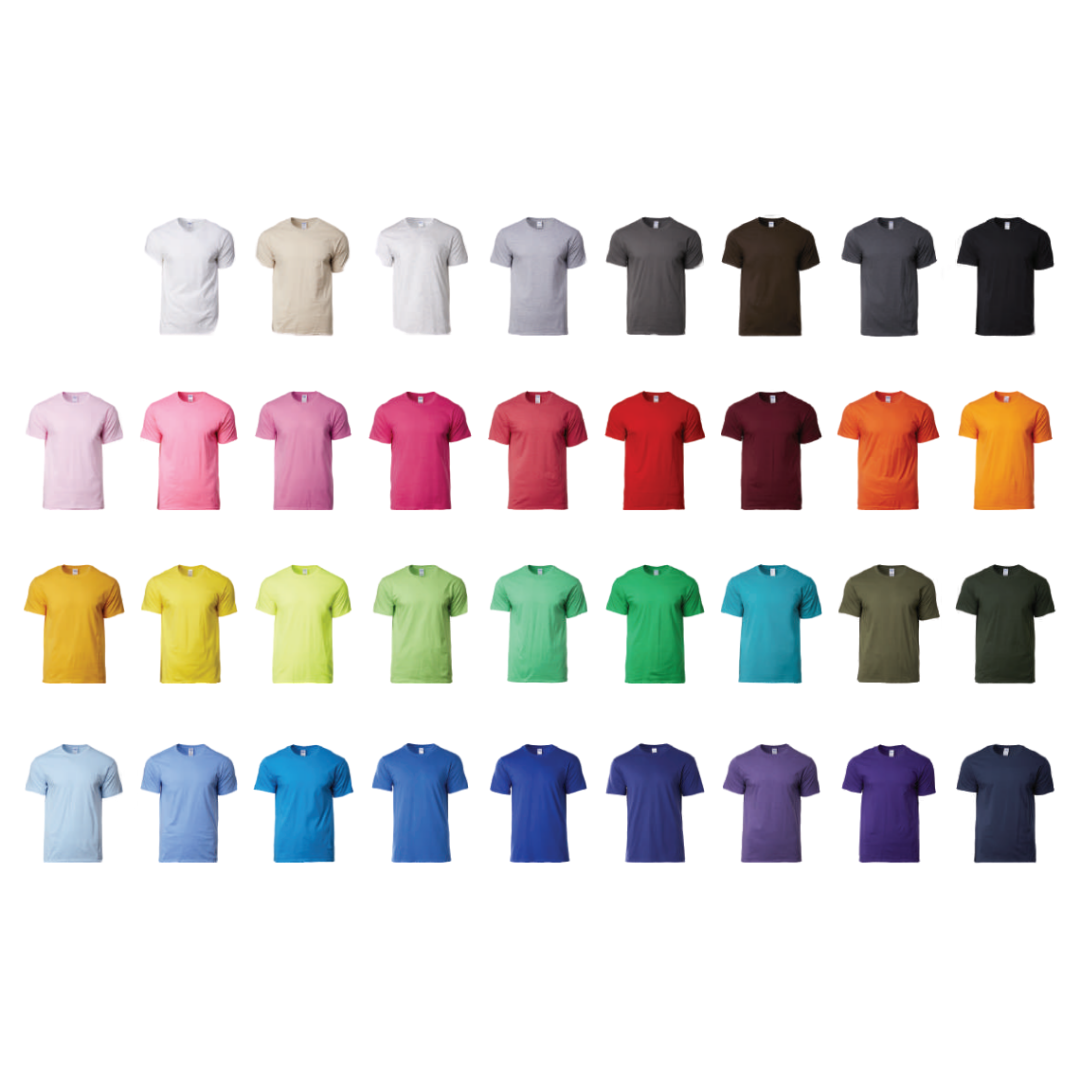 Round Neck T-Shirt - Ring Spun Cotton - 180gsm - Gildan | Carolina Blue - Image 6