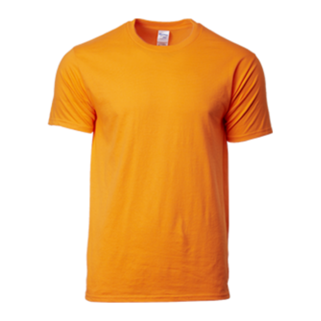 Round Neck T-Shirt - Ring Spun Cotton - 180gsm - Gildan | Safety Orange - Image 2