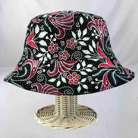 Bucket Hat - Reversible Batik - Breathable Cotton / Polyester Linen - Image 2