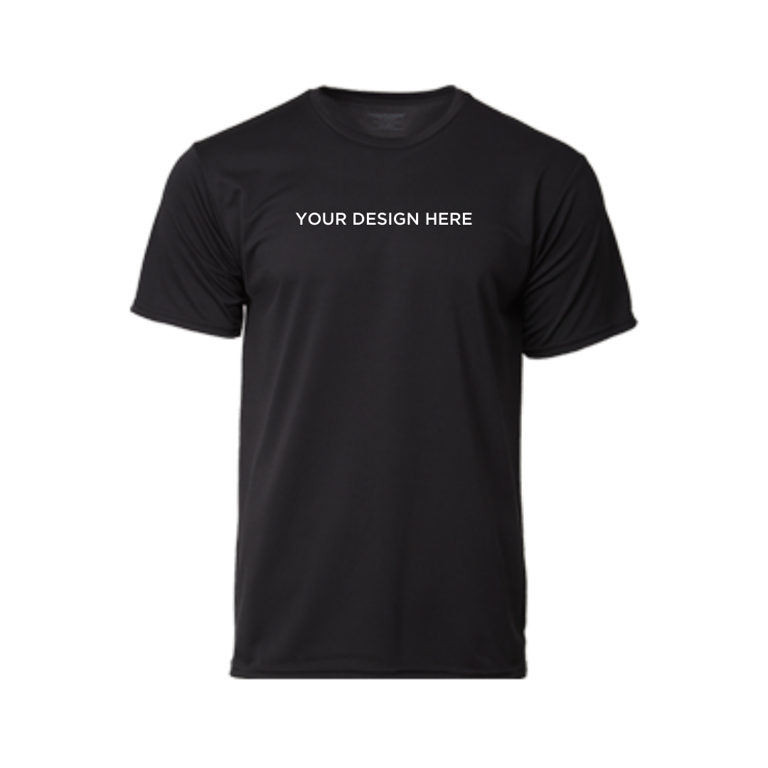 Round Neck T-Shirt - Dry Pique - 160gsm - Crossrunner | Black