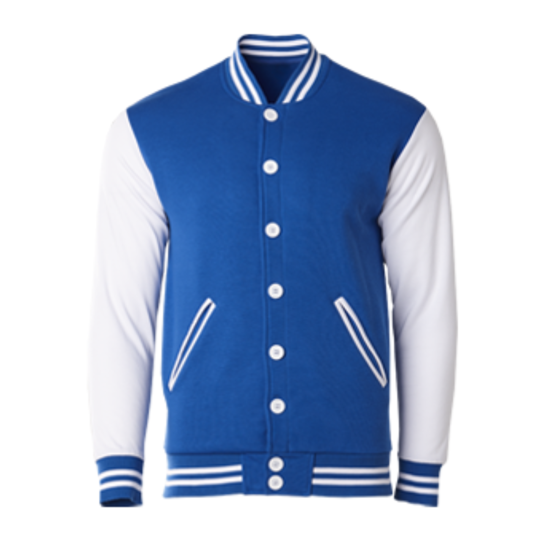 Varsity Jacket - 60% Cotton 40% Polyes - Crossrunner | Royal Blue / White - Image 2