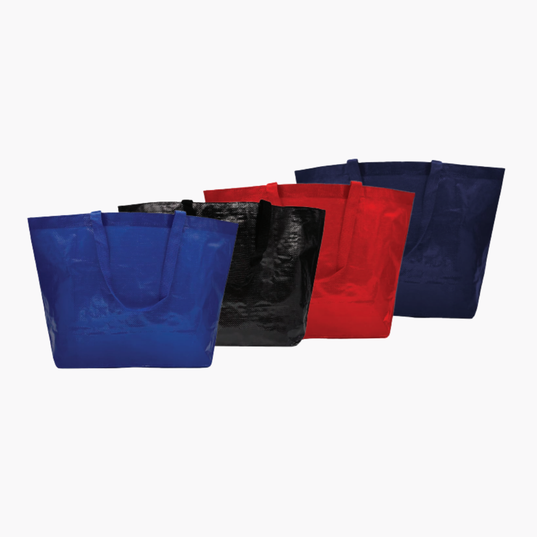 Waterproof Laminated PP Woven Bag - Landscape - 58 x 38 x 18 cm | Black - Image 5