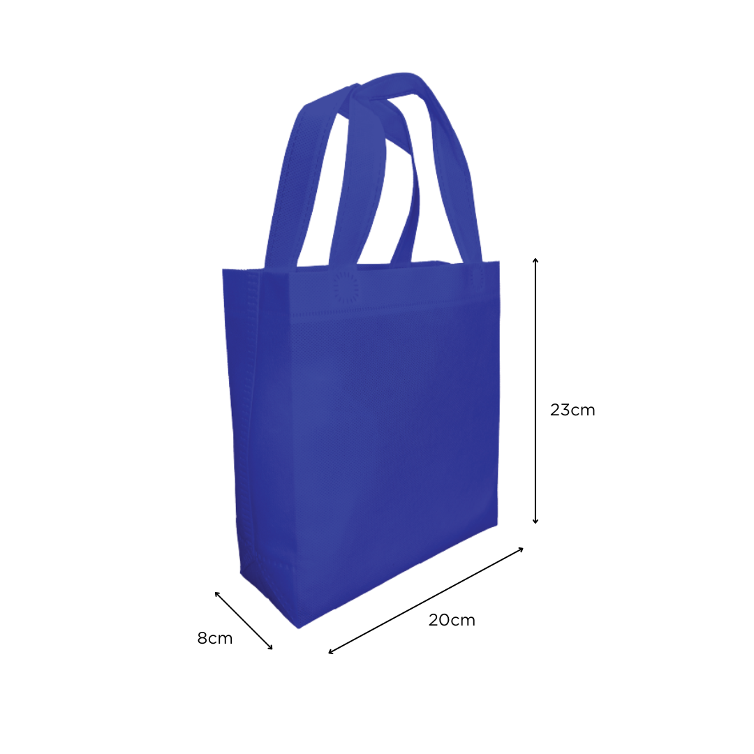 Non Woven Bag - Portrait - 20 x 23 x 8 cm - 90gsm | Royal Blue - Image 2