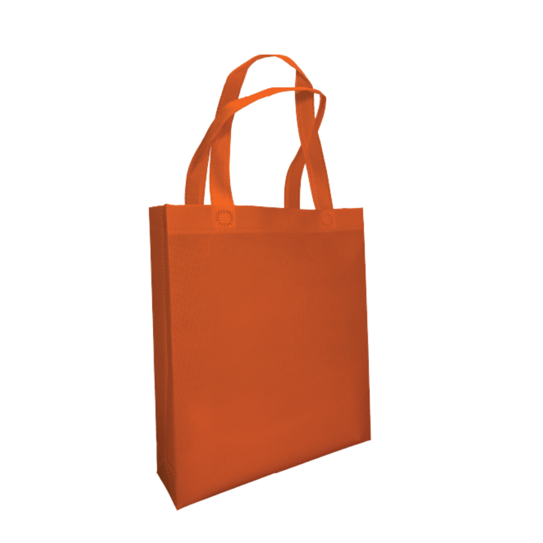 Non Woven Bag - Portrait (A4) - 28 x 33 x 8 cm - 90gsm - Ultrasonic Finishing | Dark Orange