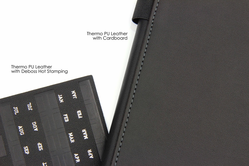COORDINATE | A5 Planner Notebook - Thermo PU Cover with Pen Loop and Bookmark - 80gsm - 80 Sheets | Black Strap - Image 5