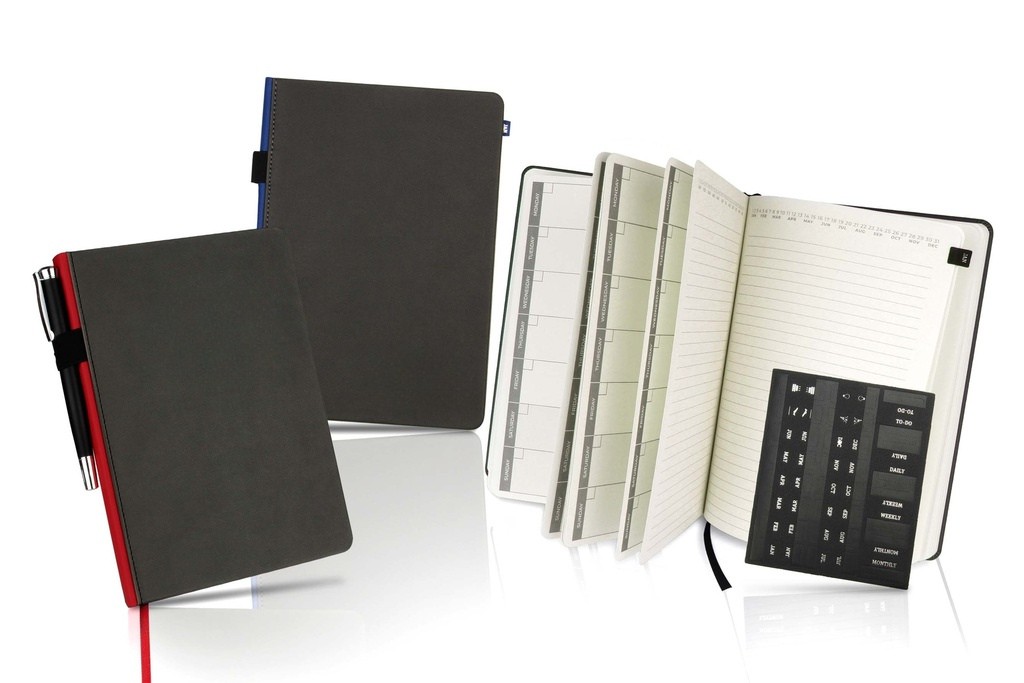 COORDINATE | A5 Planner Notebook - Thermo PU Cover with Pen Loop and Bookmark - 80gsm - 80 Sheets | Red Strap - Image 3