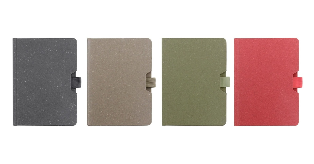 COVA | A5 Notebook - Eco Paper Hardcover with Pen Loop - 70gsm Lined Paper | Black - Image 2