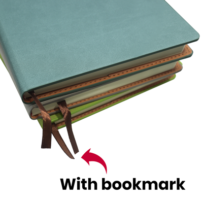 LUMEN | A5 Notebook - PU Leather Hardcover with Magnetic Closure, Bookmark & Pen Loop - 80gsm Cream Paper - 80 Sheets | Blue - Image 3