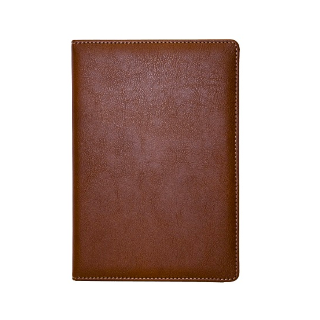 SCRIBX | A5 Notebook - PU Leather Hardcover - 100 Sheets | Brown