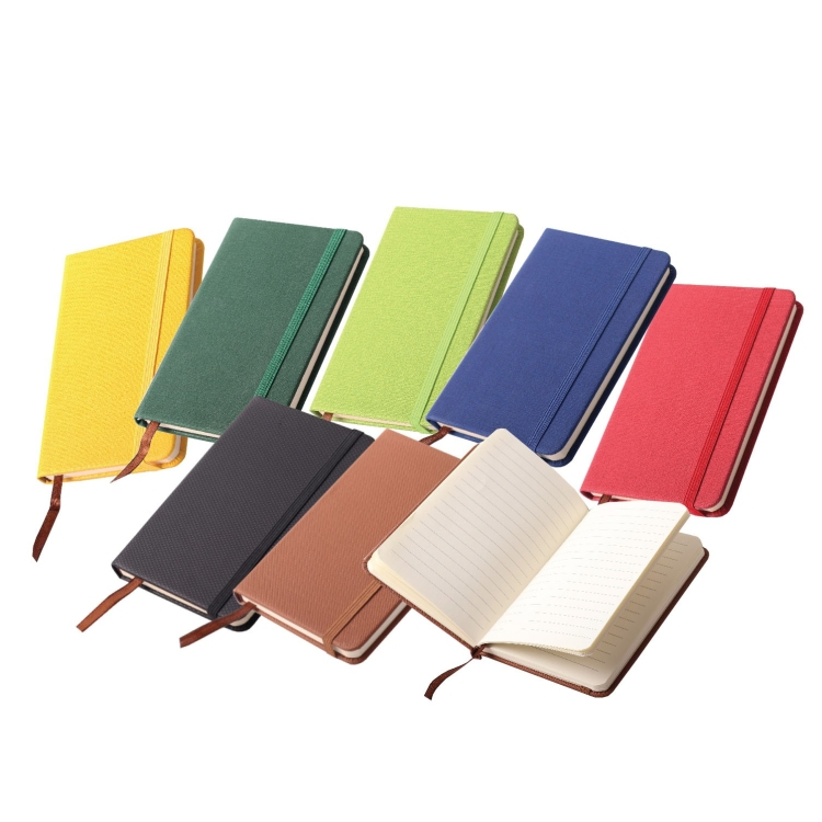 Small Notepad - PU Leather Hardcover with Bookmark