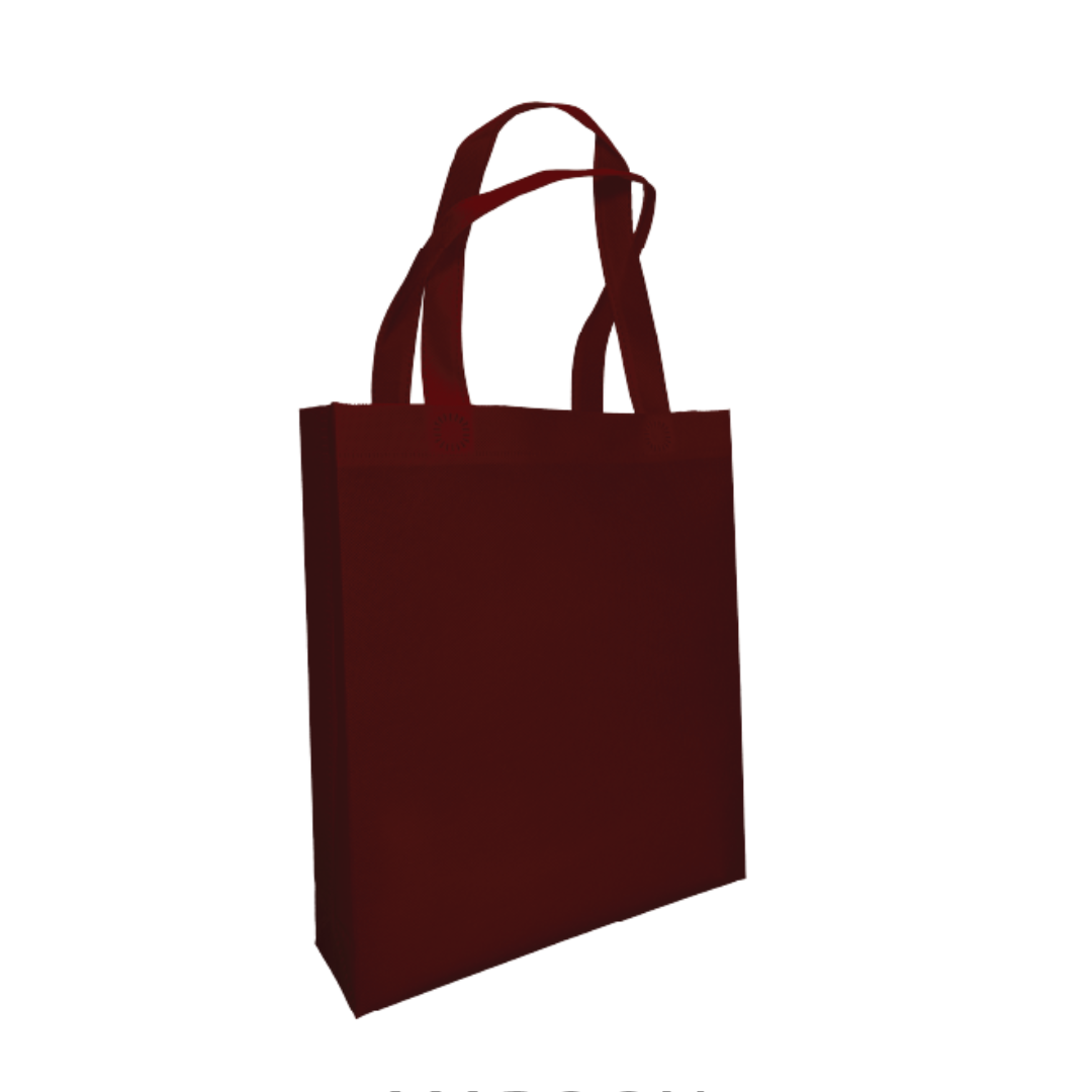 CLASSIX U | Non Woven Bag - Portrait (A4) - 28 x 33 x 8 cm - 90gsm - Ultrasonic Finishing | Maroon