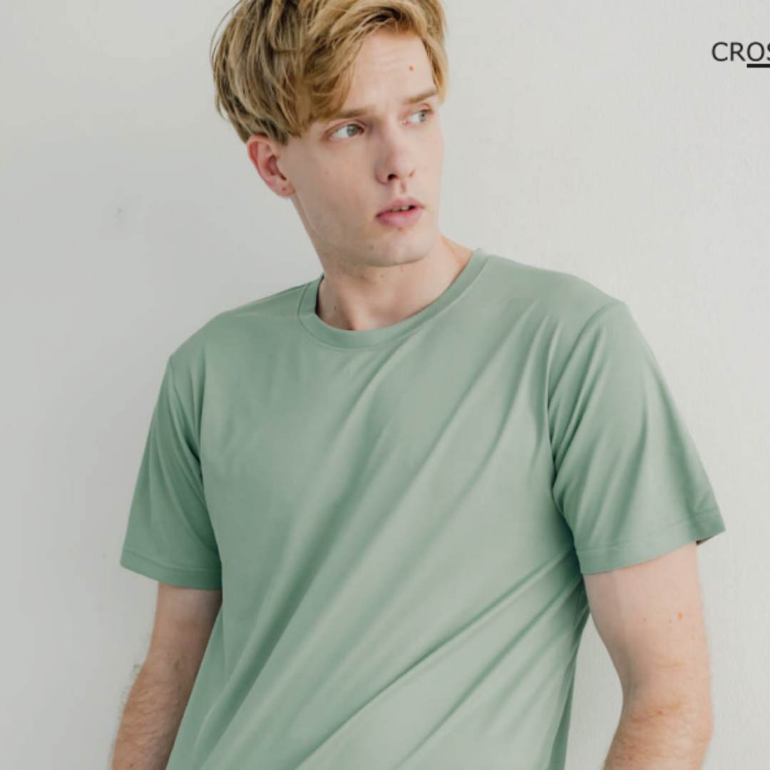 AERO CR | Round Neck T-Shirt - Dry Pique - 160gsm - Crossrunner | Ice Grey - Image 4