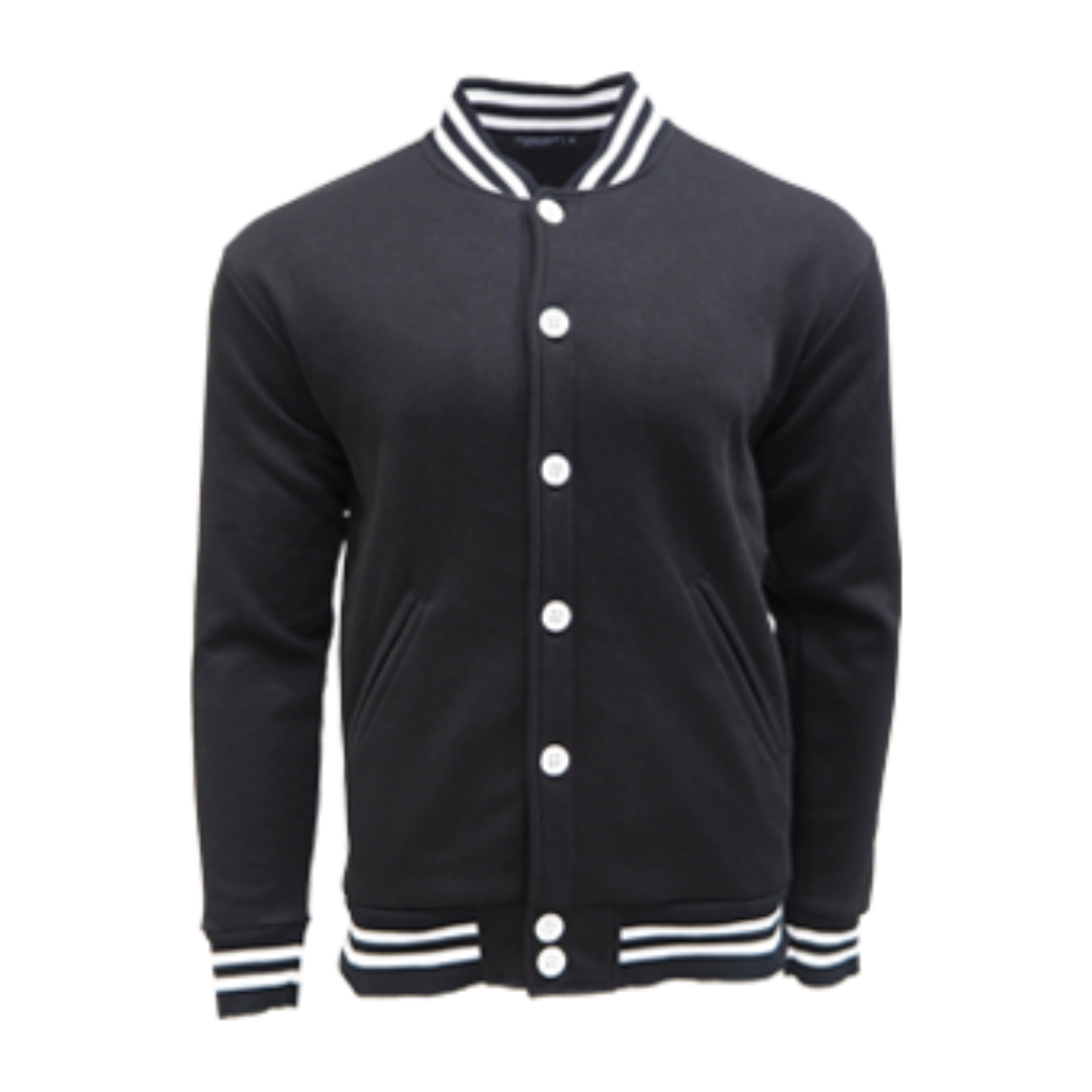 CREW | Varsity Jacket - 60% Cotton 40% Polyes - Crossrunner | Black - Image 2