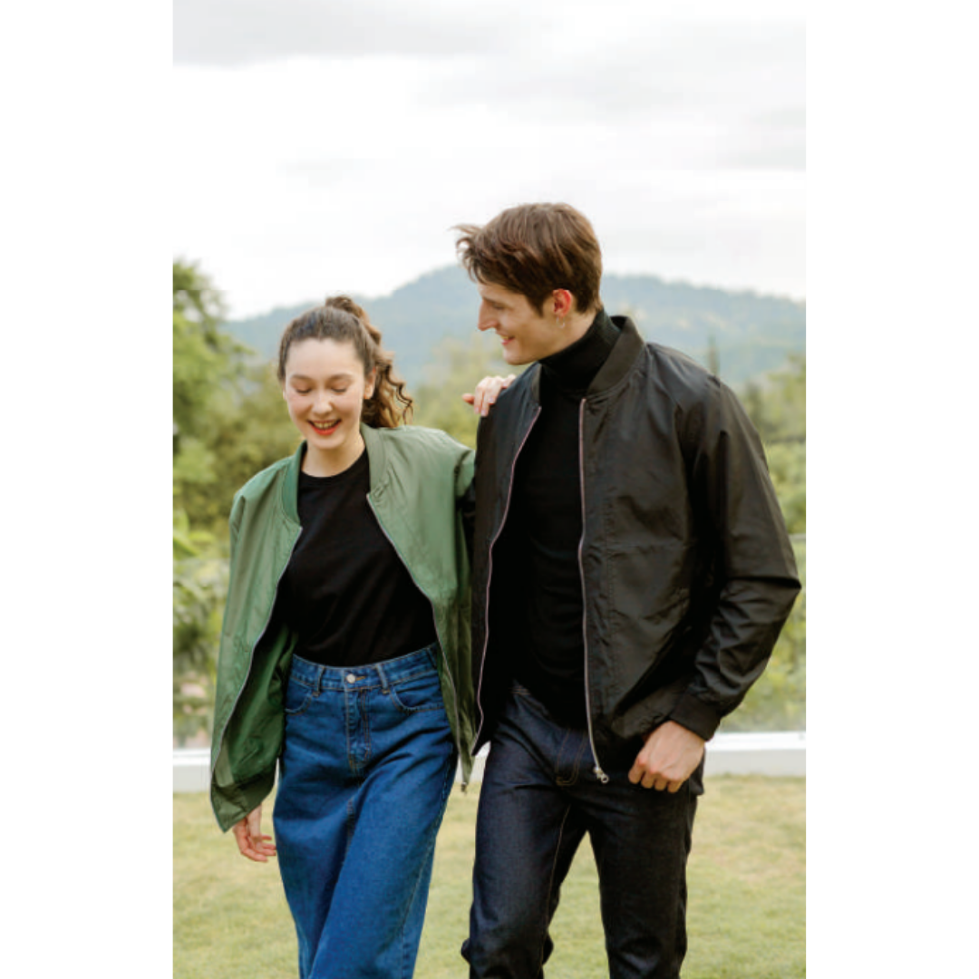 NORTH | Bomber Jacket - Polyester Pongee | Army Green - Image 4