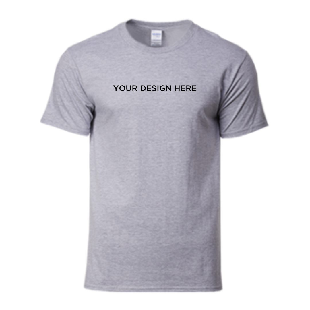 PRIME | Round Neck T-Shirt - Ring Spun Cotton - 180gsm - Gildan | Sport Grey