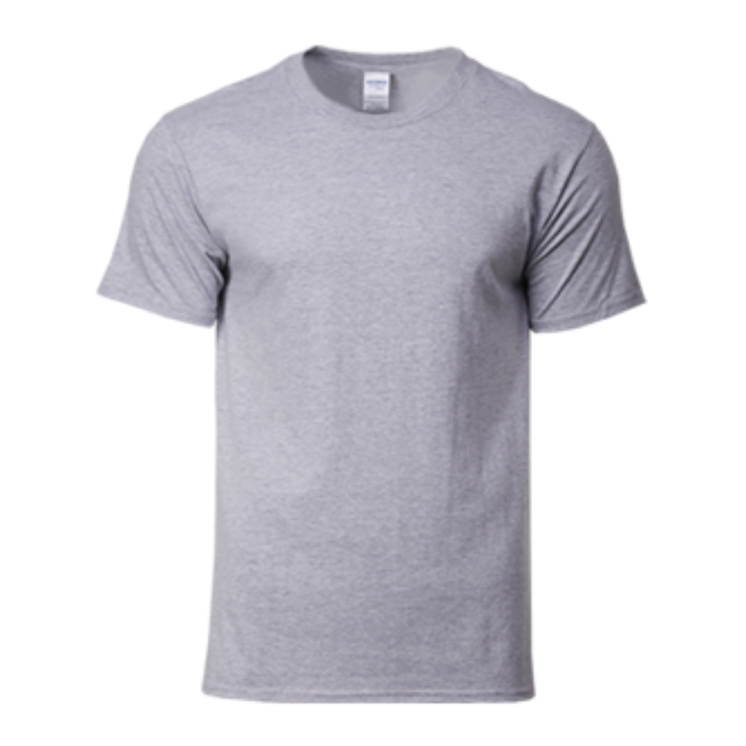 PRIME | Round Neck T-Shirt - Ring Spun Cotton - 180gsm - Gildan | Sport Grey - Image 2
