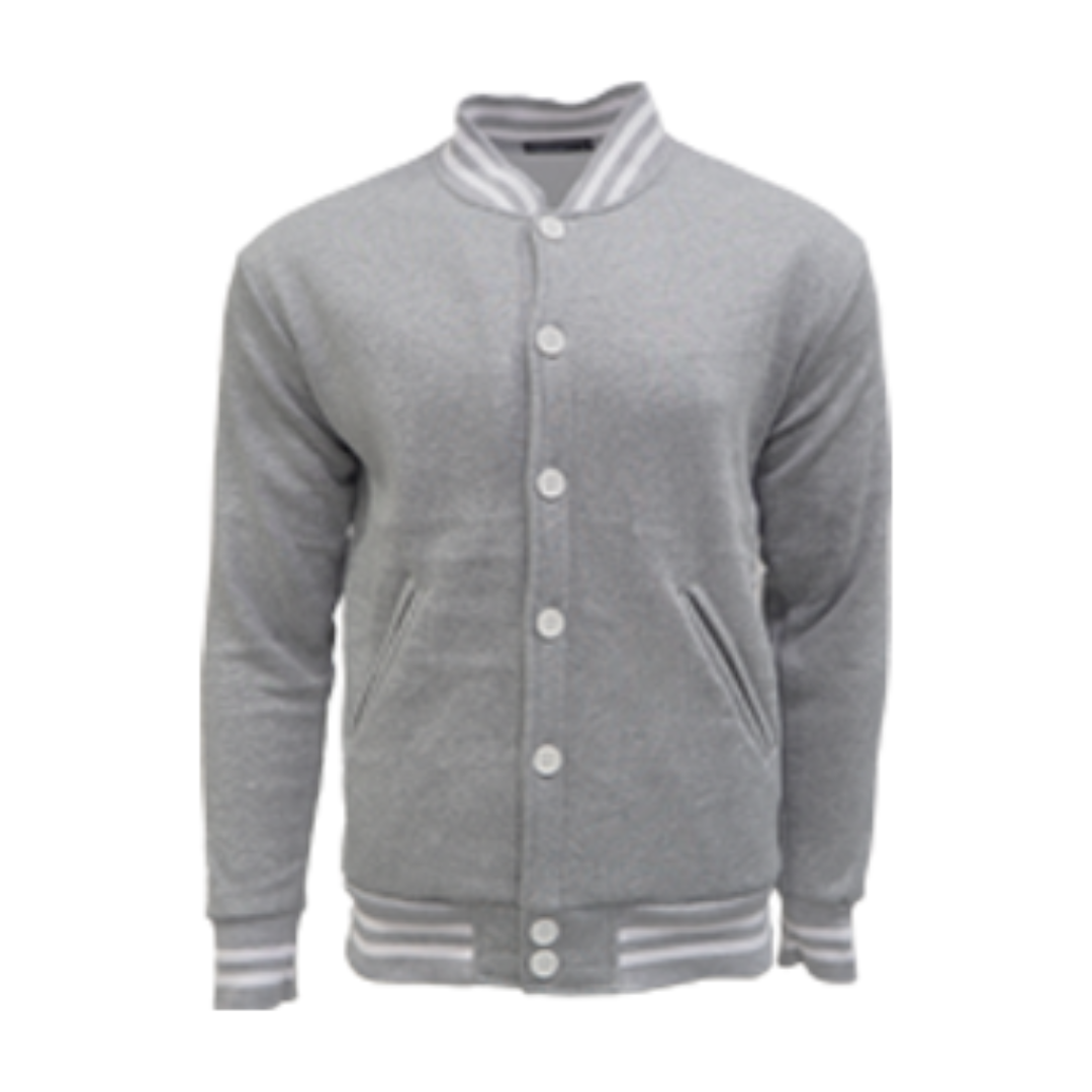 CREW | Varsity Jacket - 60% Cotton 40% Polyes - Crossrunner | Sport Grey - Image 2