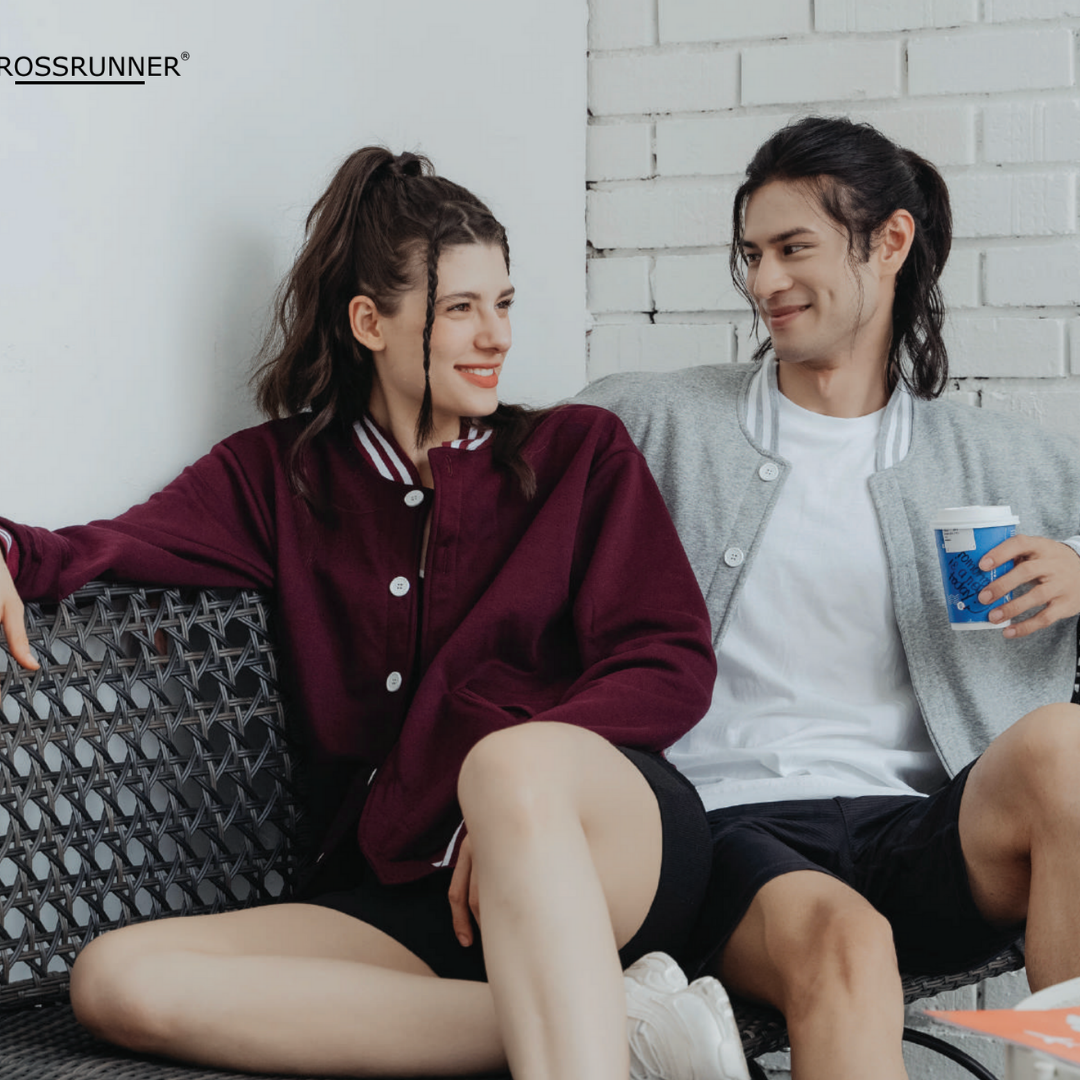 CREW | Varsity Jacket - 60% Cotton 40% Polyes - Crossrunner | Sport Grey - Image 5