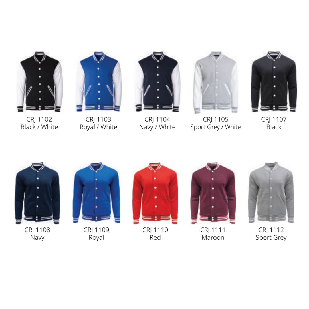CREW | Varsity Jacket - 60% Cotton 40% Polyes - Crossrunner | Sport Grey - Image 6