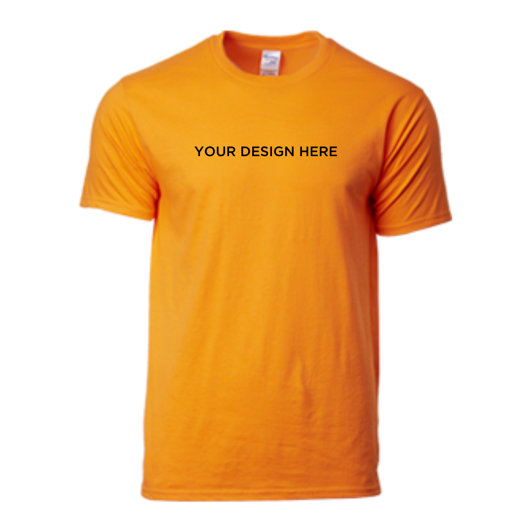 PRIME | Round Neck T-Shirt - Ring Spun Cotton - 180gsm - Gildan | Safety Orange
