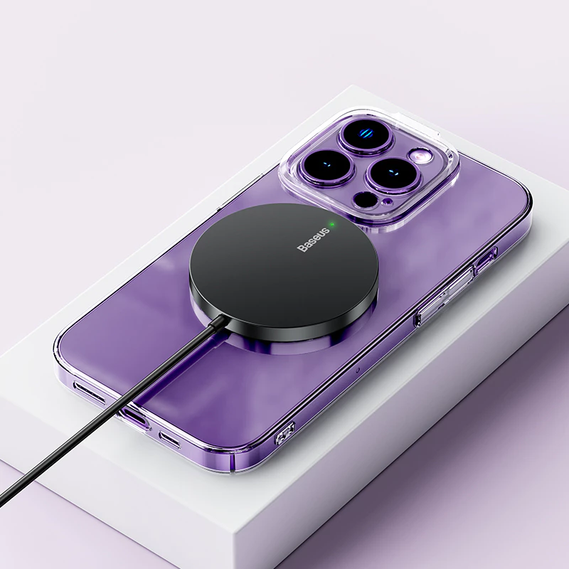BASEUS 15W Magnetic Wireless Charger – Fast Charging for iPhone 12 & Above