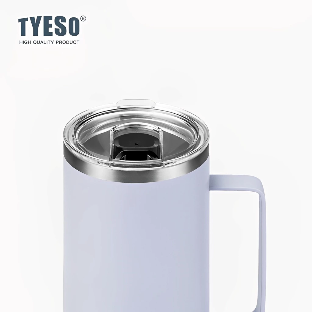 TYESO Thermal Coffee Cup With Side Handle (710ml) Orange - Image 3
