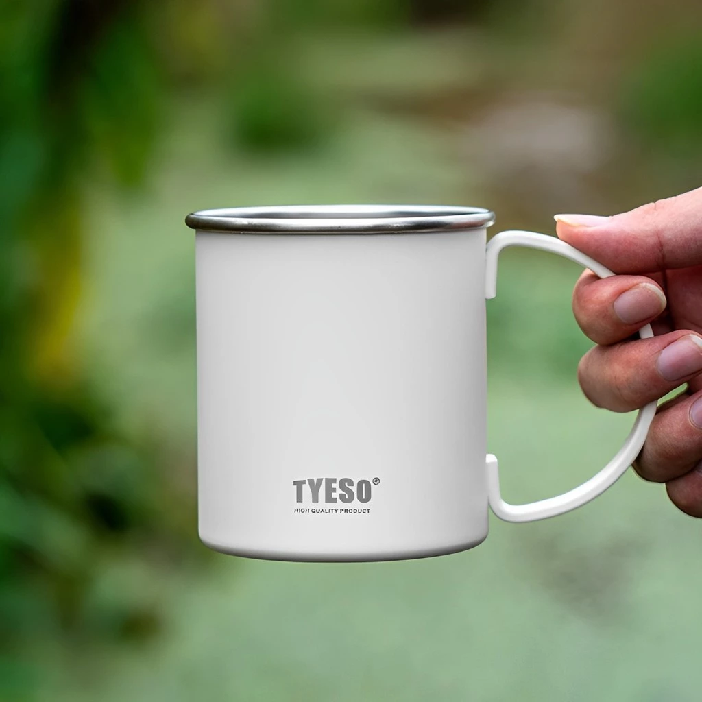 TYESO Hot And Cold Stainless Steel Insulated Thermal Coffee Cup Mug (473ml) White - Image 6