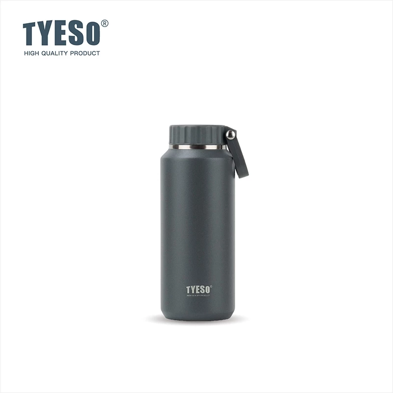 TYESO Vacuum Insulated Tumbler Bottle With Handle (500ml) Grey