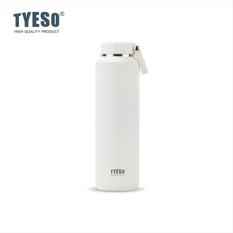 TYESO Vacuum Insulated Tumbler Bottle With Handle (710ml) White