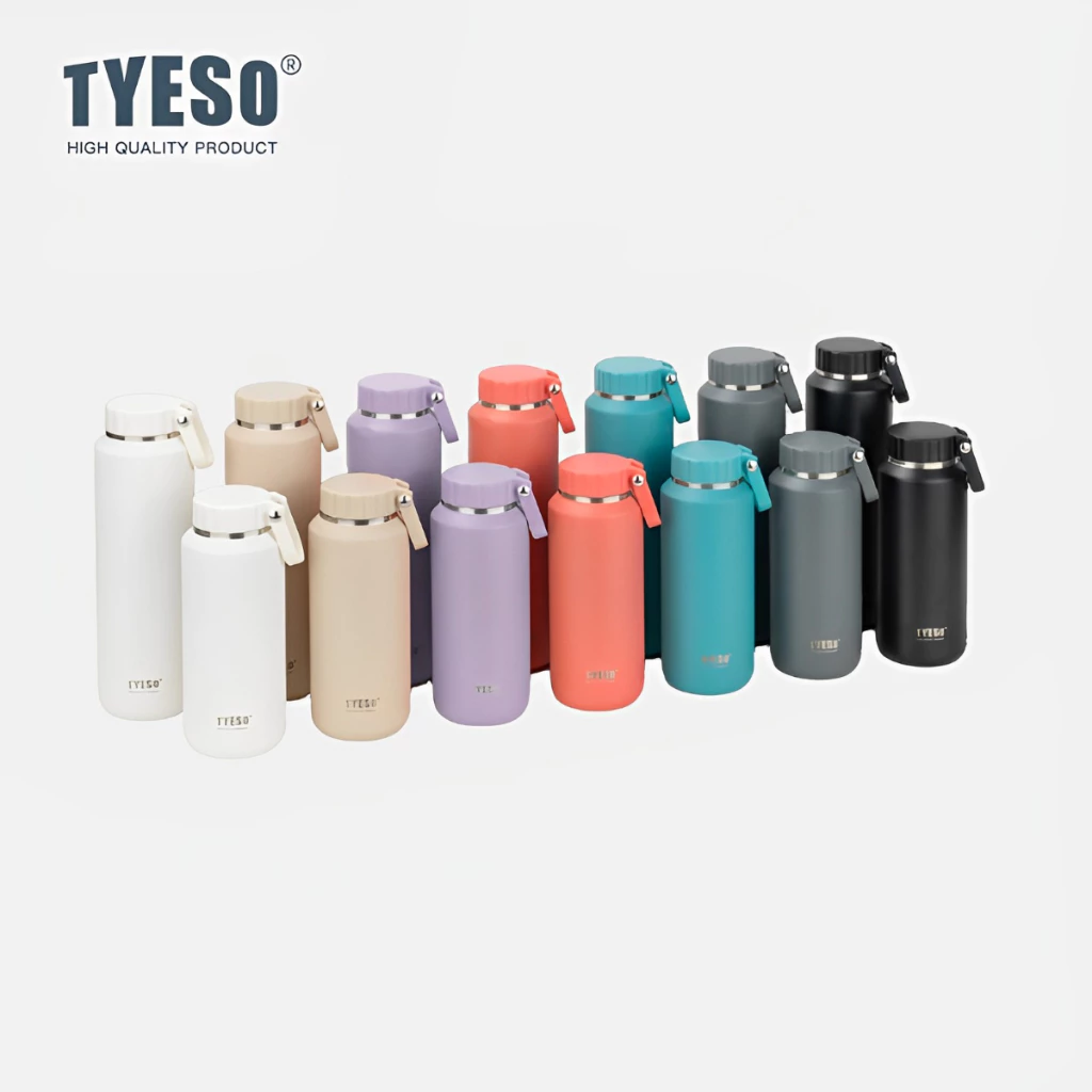 TYESO Vacuum Insulated Tumbler Bottle With Handle (710ml) White - Image 2
